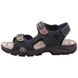RIEKER Sandale mit praktischen Klettverschlüssen Rieker Marineblau/Braun