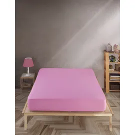 vency Spannbettlaken Jersey 180 x 200 cm Rosa