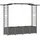 vidaXL Hochbeet mit Rankgitter und Dach 204 x 40 x 141 cm Hellgrau