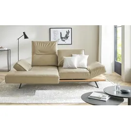 KOINOR Eckcouch Leder 2-Sitzer Beige