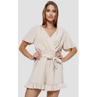 PM SELECTED Damen Playsuit Wickeloptik Jumpsuit Kurzoverall PM28