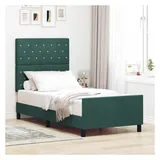 vidaXL Boxspringbett 100 x 200 cm Dunkelgrün