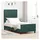 vidaXL Boxspringbett 100 x 200 cm Dunkelgrün