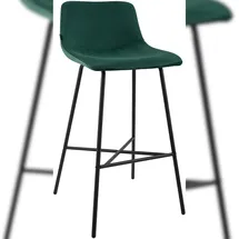 CLP Barhocker Altona mit Rückenlehne Metallgestell 1er grün
