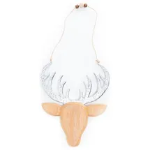 Trendline - Deko Rentierkopf Aus Holz Zum Hängen 24x2x50cm Weihnachten Xmas
