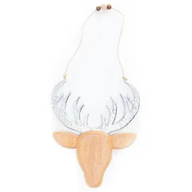 Trendline - Deko Rentierkopf Aus Holz Zum Hängen 24x2x50cm Weihnachten Xmas