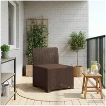 vidaXL 1-Sitzer Garten-Sofa Rattan-Look 0 x 0 x 0 cm Braun