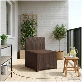 vidaXL 1-Sitzer Garten-Sofa Rattan-Look 0 x 0 x 0 cm Braun