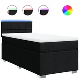 vidaXL Boxspringbett 90 x 190 cm Schwarz