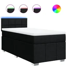 vidaXL Boxspringbett 90 x 190 cm Schwarz