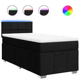 vidaXL Boxspringbett 90 x 190 cm Schwarz