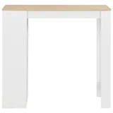 vidaXL Bartisch mit Regal 110 x 50 x 103 cm Weiß