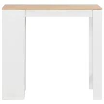 vidaXL Bartisch mit Regal 110 x 50 x 103 cm Weiß