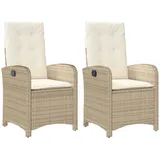 vidaXL Gartensessel mit Kissen 58 x 58 x 31,5 cm beige 2 St.