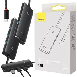 Baseus Lite Series HUB 4in1 USB-C auf 4xUSB 3.0 + 4x USB 3.0 - 4 - schwarz