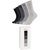 s.Oliver Essentials Socks 5er Pack Kurzsocken Schwarz/Grau 35-38