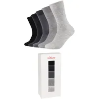 s.Oliver Essentials Socks 5er Pack Kurzsocken Schwarz/Grau 35-38