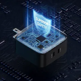 UGREEN 2xUSB-C 66W Power Delivery 3.0 Quick Charge 4.0+ Schwarz