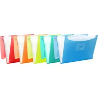 Oxford Fächermappe A4, 12 Fächer, transparenter Kunststoff, 5 Farben,