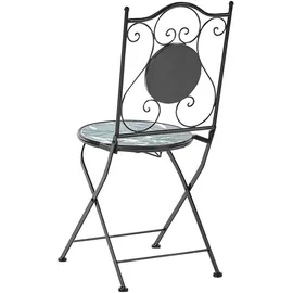 Beliani Gartenstuhl 2er Set 40 x 45 x 90 cm schwarz/grün