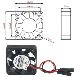 MakerHawk AZ-Delivery Aktoren 2pcs Raspberry Pi DC Bürstenlose Lüfter Kühlkörper Kühler Trennschnittstelle 3,3 V 5 V für Raspberry Pi 2B / 3B / 3B + / ...