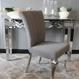 Glamour Stuhl Livio Dark Grey modern barock polsterstuhl