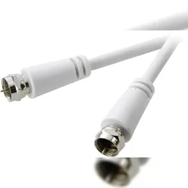 SpeaKa Professional SAT Anschlusskabel [1x F-Stecker - 1x F-Stecker] 10.00 m 75 dB Weiß