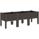 vidaXL Pflanzkasten 120 x 40 x 42 cm Braun