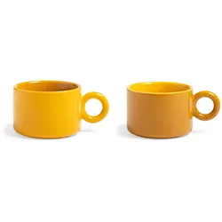 &klevering - Chiquito Tasse, 0,2 L, ocker (2er-Set)