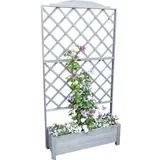 Promadino Pflanzkübel promadino Botanica Holz 110 x 32 x 210 cm Grau