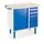 ROLLCART Werkbank Holz/Stahl 1000x600 mm blau 6 Schubladen