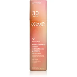 Attitude Oceanly Plastic Free Beauty tönende Feuchtigkeitscreme glitzernd SPF 30 30 g