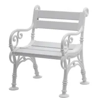 Proregal Gartenbank Curacao | 1-Sitzer | Weiß HxBxT 85x68x60cm