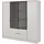 masseno Drehtürenschrank CATERINA 206 x 200 x 51 cm Gelb