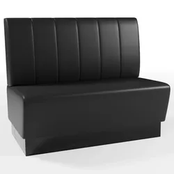 BIG Möbel GmbH Gastro Sitzbank Amsterdam | 120 cm breit | Schwarz | Vertikal gestreift | Dinerbank