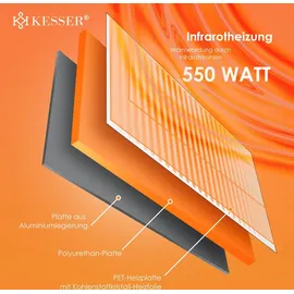 Kesser KESSER® Infrarotheizung Infrarot Wandheizung Heizung Heizkörper Heizpaneel 425-550W