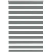 VidaXL Zebrarollo Dunkelgrau 105x100 cm Stoffbreite 100,9 cm Polyester