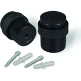 Bodentürstopper, Mattschwarzer Metall-türstopper Zum Einschrauben – 2er-set, Inklusive Schrauben – Türstopper Für Schwere Türen – Fensterstopper Für Den Außenbereich