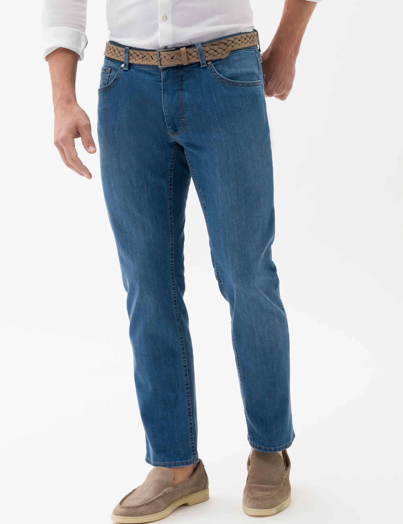 Brax Herren Five-Pocket-Hose Style COOPER DENIM, denim hellblau, Gr. 35/36