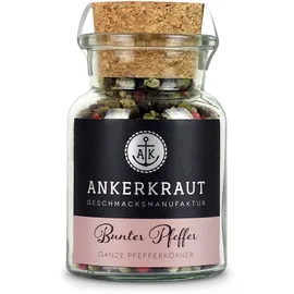 Ankerkraut Bunter Pfeffer, ganze Pfefferkörner für die Pfeffermühle, 70g im Korkenglas