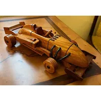 Casa Padrino Deko Auto Rennwagen Braun 31 x 14