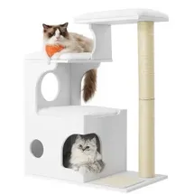 Songmics FEANDREA Kratzbaum 86 cm weiß