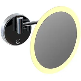 Steinberg Serie 650 Kosmetikspiegel, LED-Beleuchtung, Touchsensor, dimmbar, 5-fach Vergrößerung, 6509030