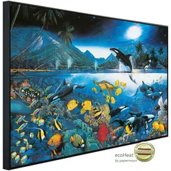 PAPERMOON Infrarotheizung "Harmonie", bunt (kunstmotiv im aluminiumrahmen), B/H/T: 80cm x 60cm x 3cm, 450 W, Heizkörper, sehr angenehme Strahlungswärme