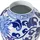 Beliani Vase mit Deckel Cuenca Porzellan 36 cm Weiß / Blau