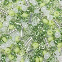 KnorrPrandell Böhmische Rocailles Bastelperlen Ø 2,5 mm 17 g grün/weiß