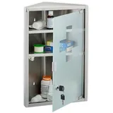 relaxdays Medizinschrank mit Glastür silberfarben