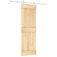 vidaXL Schiebetür mit Beschlag 70x210 cm Massivholz Kiefer