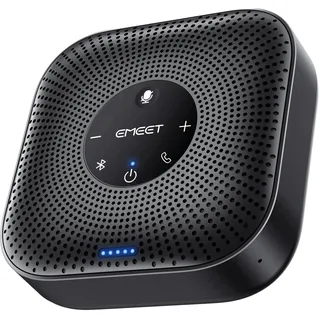 EMEET Konferenzlautsprecher M0 Plus,4 AI Mikrofon Arrays für 360° Raumabdeckung,PC Freisprecheinrichtung für 8-16 Personen,Rauschunterdrückung,Plug & Play, für Teams, VoIP-Kommunikation PC usw.