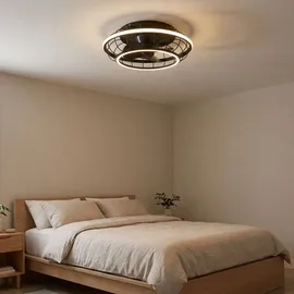 GLOBO Deckenventilator 50 cm Schwarz